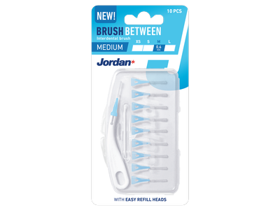Tarpdančių šepetėliai JORDAN Clinic Brush Between M, 0,6mm,10 vnt.