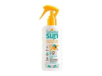 TABAIBA SUN SPF50+ KIDS ALOE vaikų veido ir kūno apsauginis losjonas nuo saulės, 200 ml
