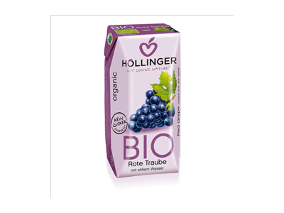 Ekologiškas raudonųjų vynuogių nektaras HOLLINGER BIO (60%), 200 ml
