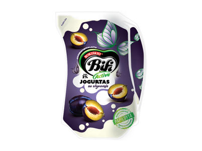 Jogurtas BIFI ACTIVE su džiovintomis slyvomis, 2 % rieb., 900 g