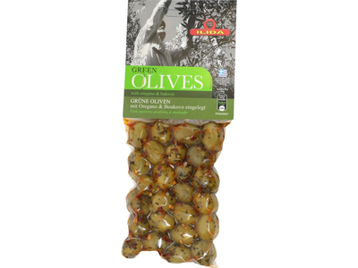 ILIDA GREEN OLIVES WITH OREGANO & BUKOVO 150 g