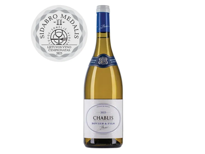 Baltasis sausas vynas BOVIER&FILS CHABLIS AOP (12,5%), 750 ml