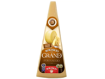 Kiet. sūris ROKIŠKIO GRAND, 37%, 18 mėn, 180g