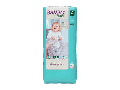 Sauskelnės-kelnaitės BAMBO NATURE 4, 7-12 kg, 40 vnt.