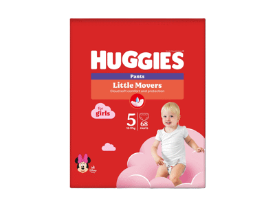 Sauskelnės-kelnaitės HUGGIES PANTS (5) mergaitėms (12-17 kg), 68 vnt.