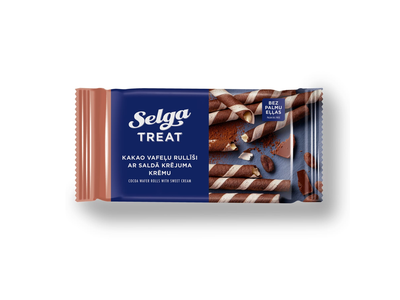 Vafliniai vamzdeliai su kakava SELGA, 160 g