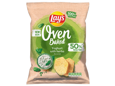 Bulvių traškučiai LAY'S, Oven Baked, jogurto ir prieskoninių žolelių skonio, 180 g