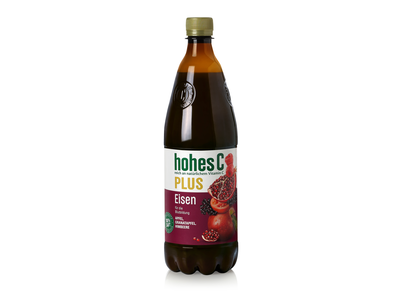 Sultys HOHES C, obuolių, granatų, aviečių, 100%, su geležimi, 1l