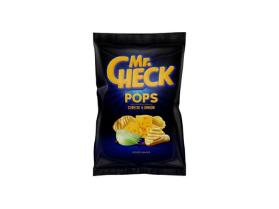 Bulvių traškučiai MR.CHECK sūrio-svogūnų skonio, 90 g