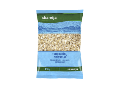 Trijų grūdų dribsniai SKANĖJA, 400 g
