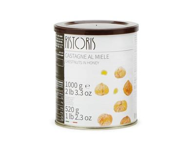 Kaštonai meduje RISTORIS, 1kg/0,52kg