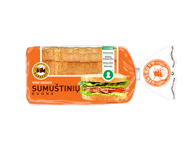 GARDĖSIO visų grūdo dalių SUMUŠTINIŲ duona, 500 g