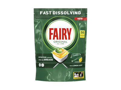 Automatinių indaplovių kapsulės FAIRY Ain1 Lemon, 56vnt