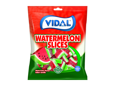 Guminukai VIDAL WATERMELON SLICES, arbūzų skonio, 90 g