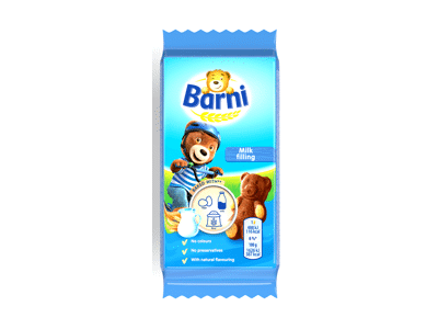 Pyragėlis BARNI su pieniniu įdaru, 30 g
