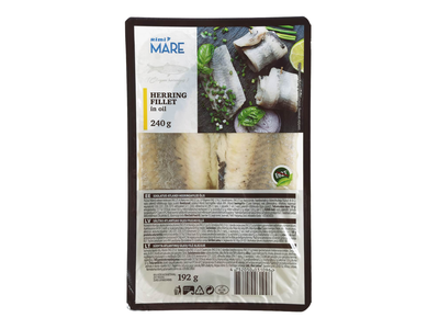 Sūdyta silkių filė aliejuje RIMI 240G/192G