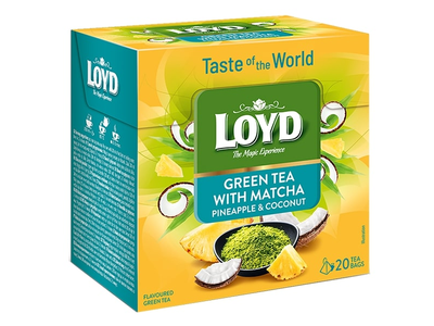 Žalioji arbata LOYD Green Matcha&Pineapple, Coconut 20 x 1,5g