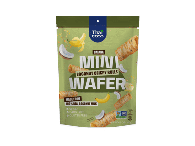 Kokosiniai vafliai THAI COCO be glitimo, bananų skonio, 140 g