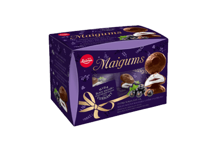 Zefyrai LAIMA MAIGUMS su juodųjų serbentų įdaru, 185 g