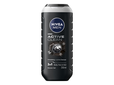 NIVEA Dušo želė vyrams ACTIVE CLEAN, 250 ml