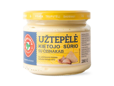 Tepamasis KĖDAINIŲ kietasis sūris su česnakais, 280g