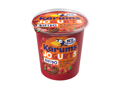 Jogurtas su bruknėmis KARUMS, 2,6 % rieb., 350 g