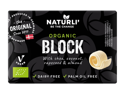Ekologiški tepieji riebalai NATURLI' VEGAN BLOCK, 200 g