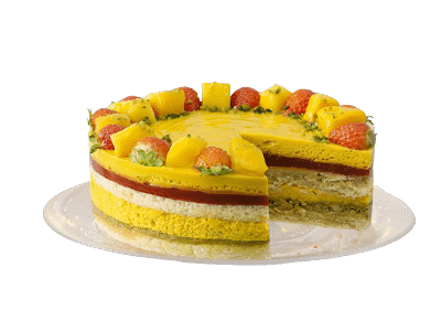 Mangų ir braškių tortas (tinka ir veganams), 1 kg
