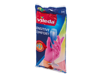 Buitinės pirštinės VILEDA SENSITIVE (M dydis), 1 vnt.