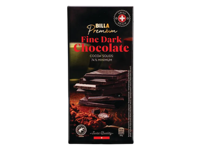 Juodasis šokoladas 74% BILLA PREMIUM, 100 g