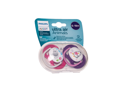 Silikoninis čiulptukas PHILIPS AVENT ULTRA AIR N2, 6-18 mėn., 2 vnt.