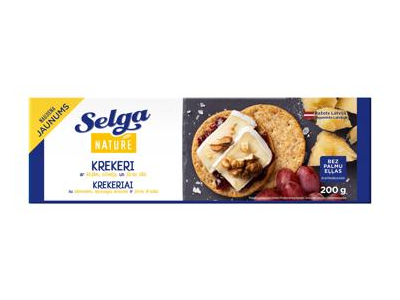 Krekeriai su sėlenomis SELGA NATURE, 200 g