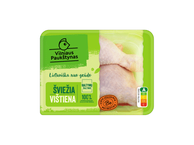 Švieži broilerių ketvirčiai, užauginta be antibiotikų, 1 kg