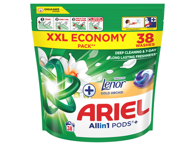 Skalbimo kapsulės ARIEL Gold Orchid, 38 vnt.