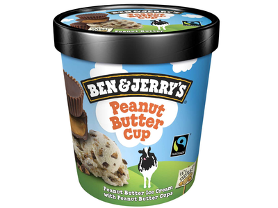 Ledai BEN & JERRY'S PEANUT BUTTER CUP, 465ml