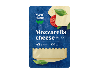 Mocarela WELL DONE, 45 % rieb. s. m., 150 g