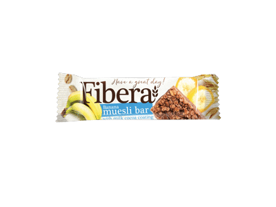 Bananų skonio batonėlis FIBERA, 20 g