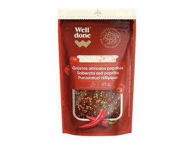 Grūstos aitriosios paprikos WELL DONE, 35 g, 35 g