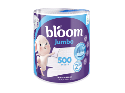 Popieriniai rankšluosčiai BLOOM JUMBO, 2 sluoksnių, 1 vnt. 