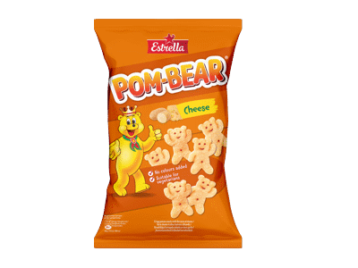 Traškus bulvių užkandis su sūriu ESTRELLA POM BEAR, 65 g