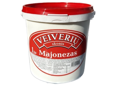 Majonezas VEIVERIŲ, be konservantų, 35 %, 1 kg (M)