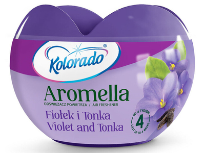 Oro gaiviklis-želė indelyje Aromella Kolorado 150g Violet&Tonka