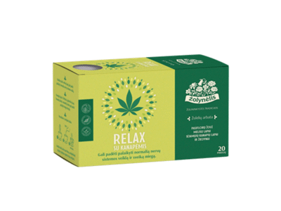 Žolelių arbata RELAX ŽOLYNĖLIS su kanapėmis, 30 g