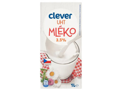 Uat pienas CLEVER 3.5%, 1 l