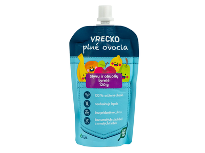 Slyvų ir obuolių tyrelė VRECKO, 120 g