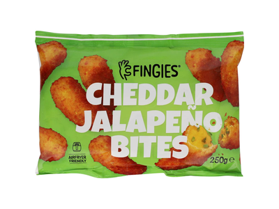 Čederio sūrio užkand. FINGIES JALAPENO, 250 g