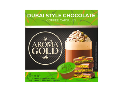 Kavos kapsulės AROMA GOLD DUBAI STYLE CHOCOLATE, 16 vnt