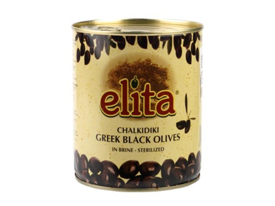 Alyvuogės ELITA juodosios, be kauliukų, L dydis, 850 g/ 400 g