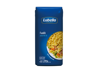 Makaronai LUBELLA FUSILLI Nr. 20 (sraigteliai), 400 g
