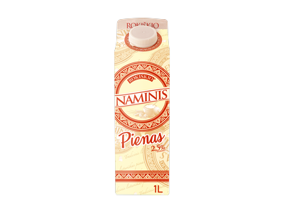 Pienas ROKIŠKIO NAMINIS, 2,5 %, 1 l, Elopak (M)
